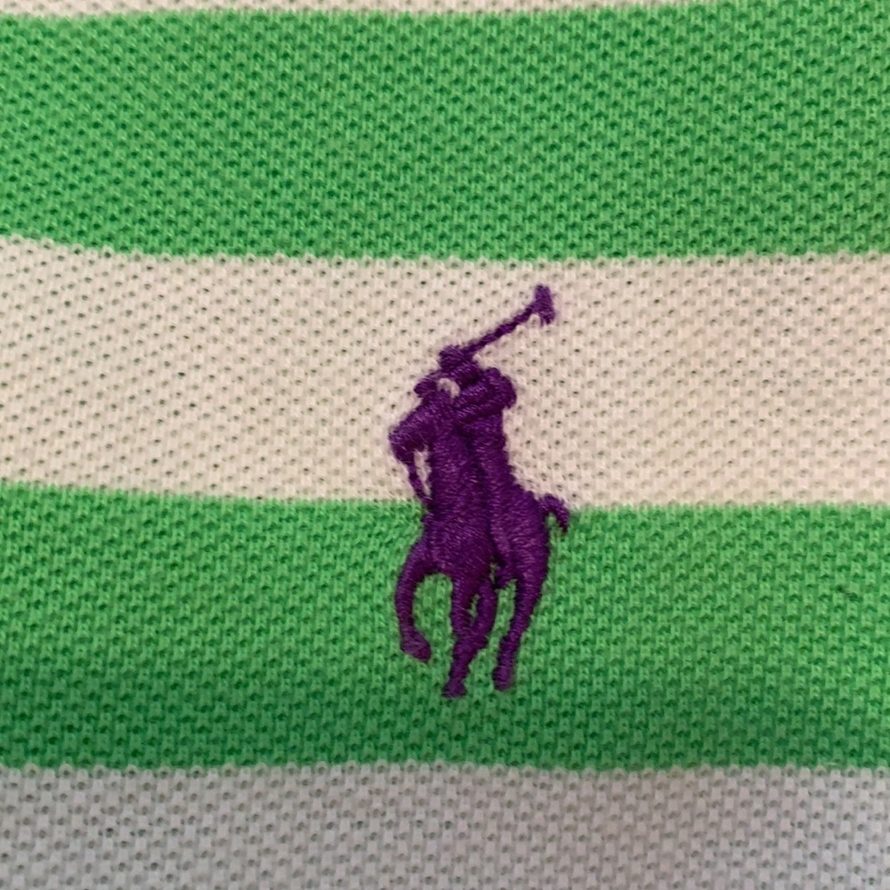 NWT Green Striped Polo Shirt - Picture 9 of 13